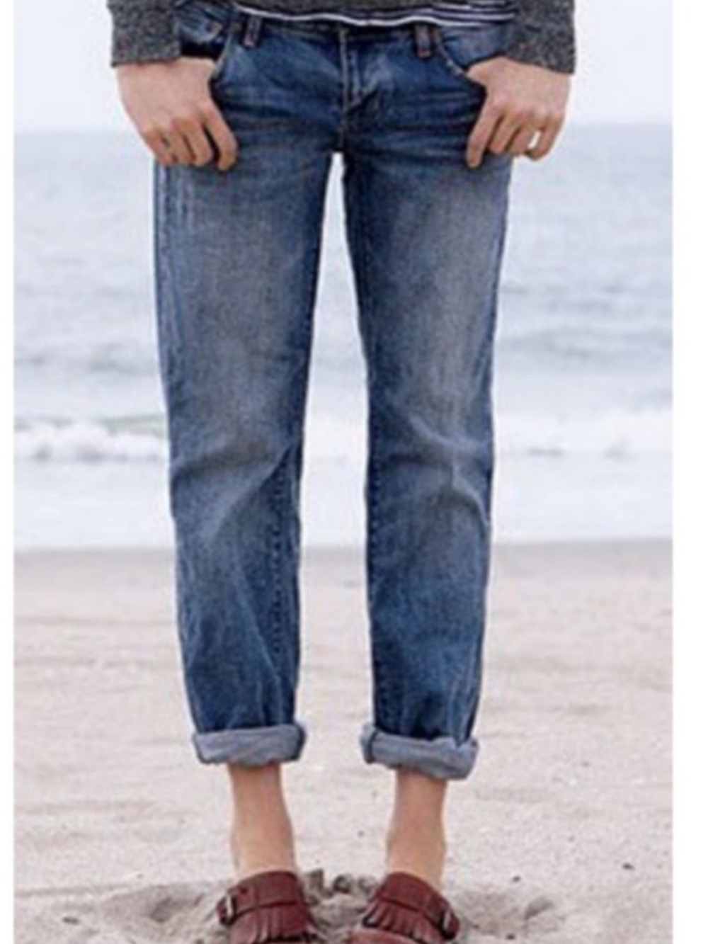 American Eagle boy fit crop jeans